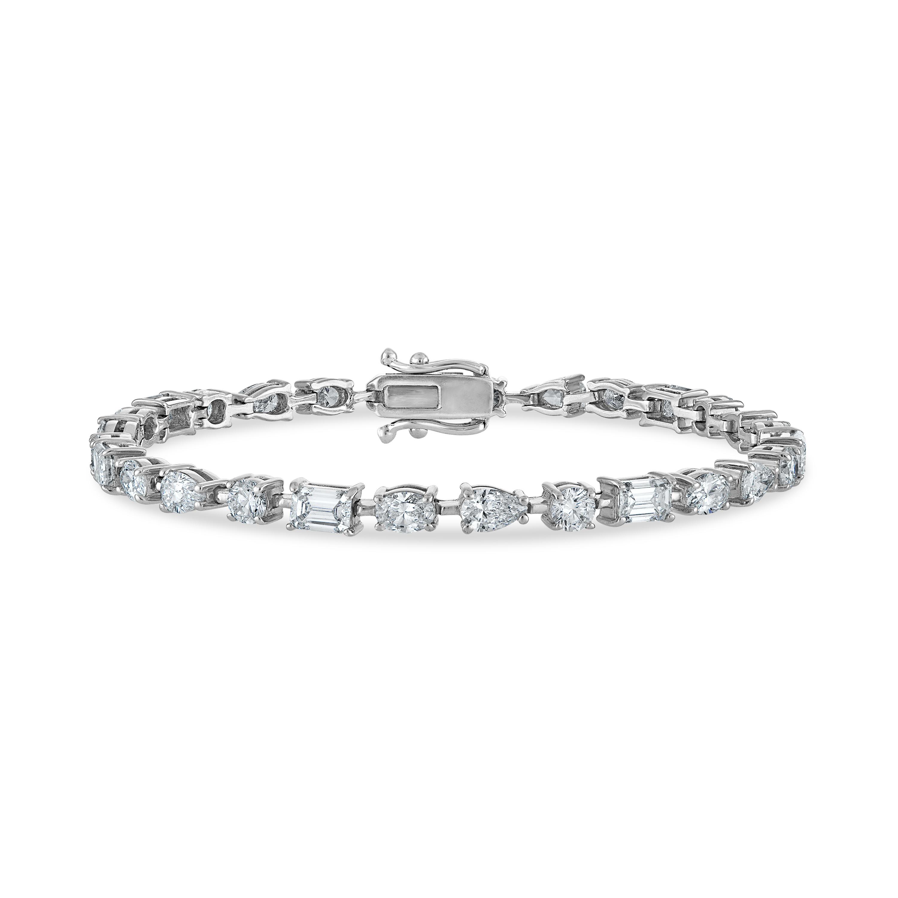 Mixed Shape Tennis Bracelet - 7 Carats